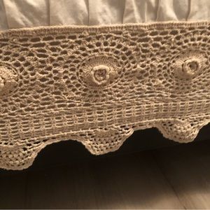 Crocheted Twin Bed Skirt